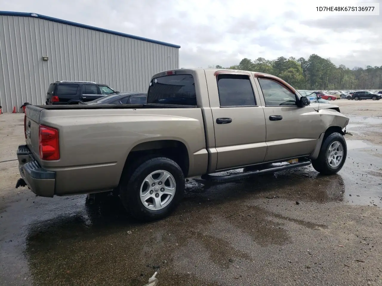 2007 Dodge Dakota Quad Slt VIN: 1D7HE48K67S136977 Lot: 50783235
