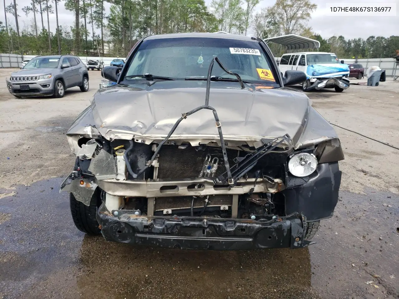 2007 Dodge Dakota Quad Slt VIN: 1D7HE48K67S136977 Lot: 50783235