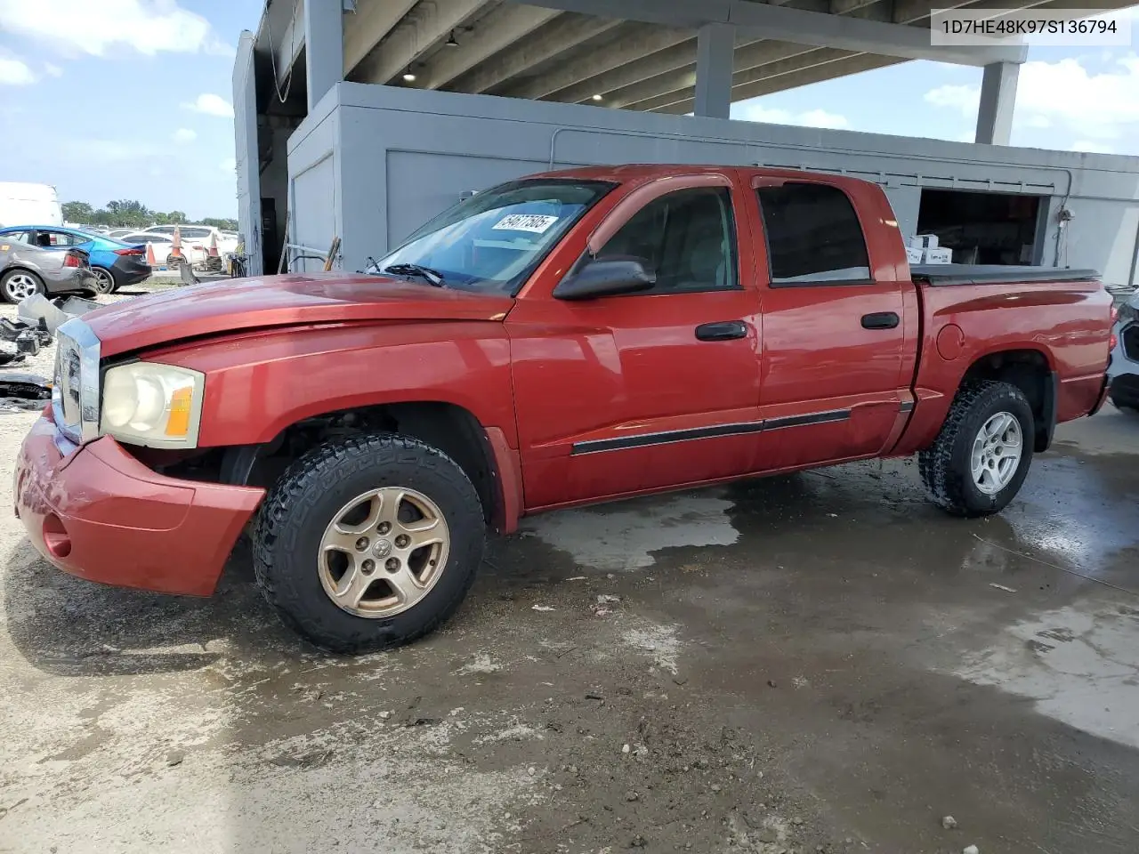 2007 Dodge Dakota Quad Slt VIN: 1D7HE48K97S136794 Lot: 54677505