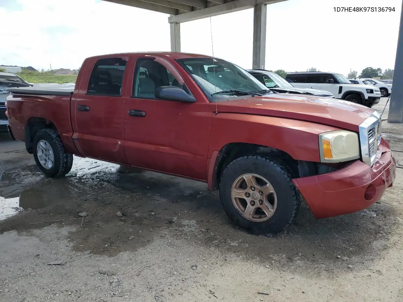 2007 Dodge Dakota Quad Slt VIN: 1D7HE48K97S136794 Lot: 54677505