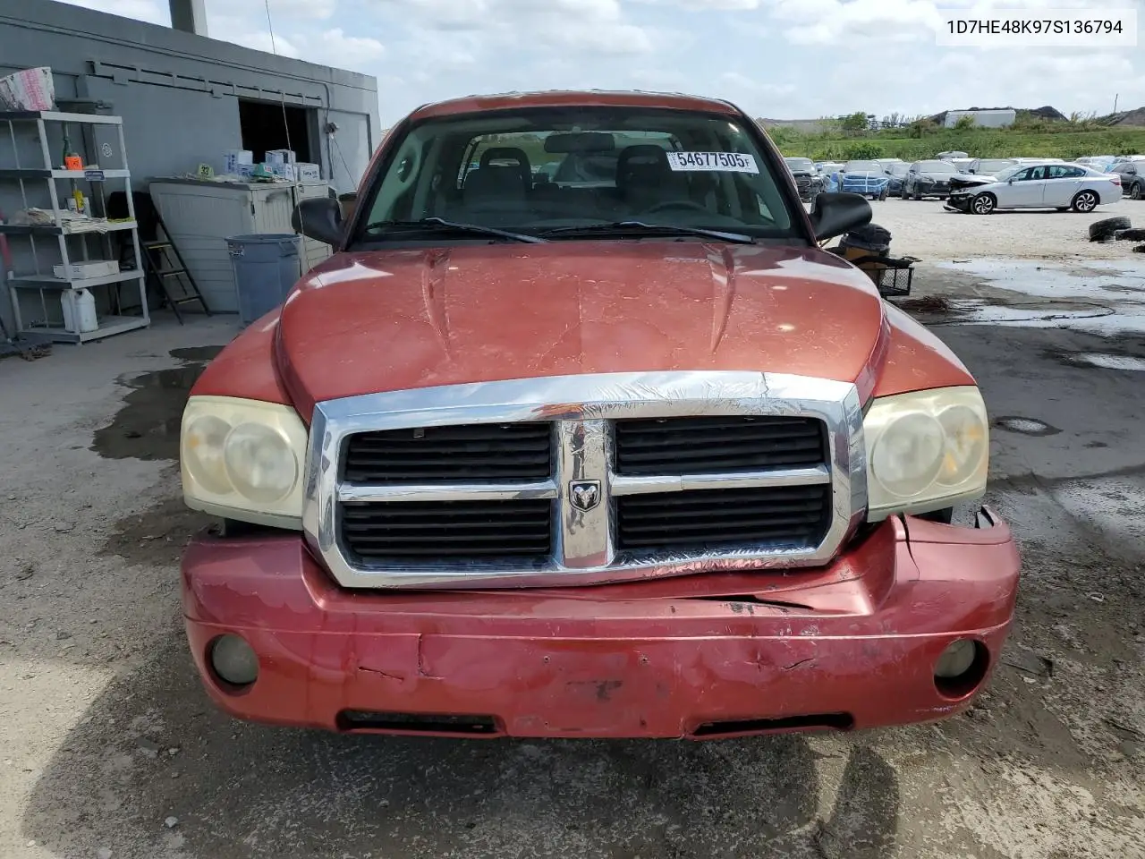 2007 Dodge Dakota Quad Slt VIN: 1D7HE48K97S136794 Lot: 54677505