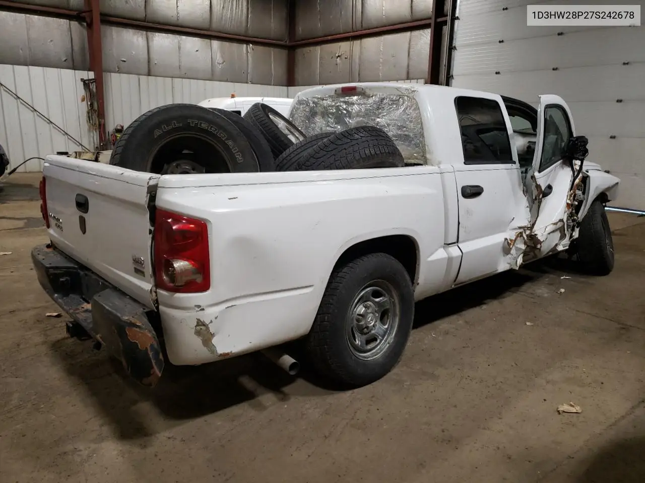 2007 Dodge Dakota Quad VIN: 1D3HW28P27S242678 Lot: 58687635