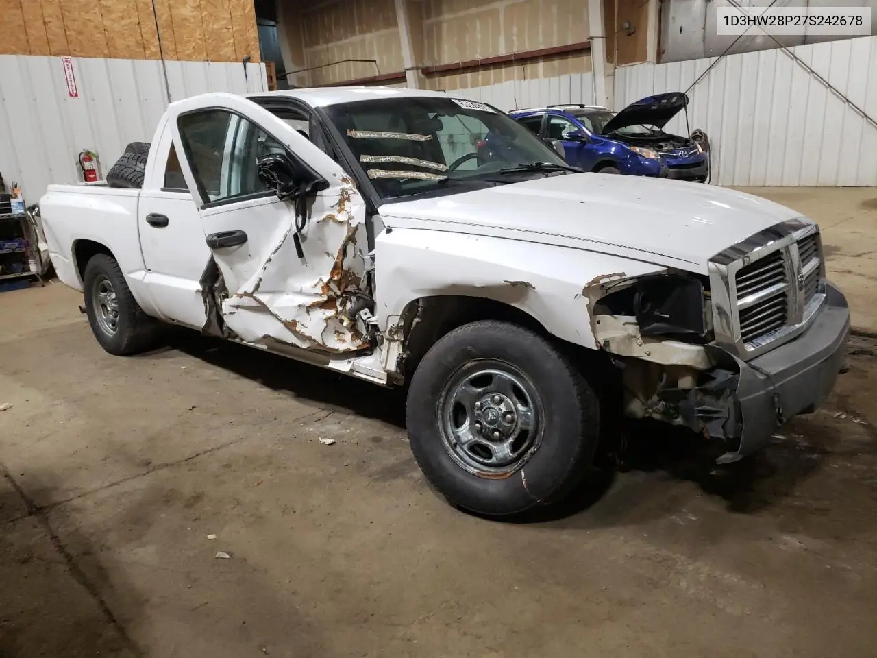 2007 Dodge Dakota Quad VIN: 1D3HW28P27S242678 Lot: 58687635
