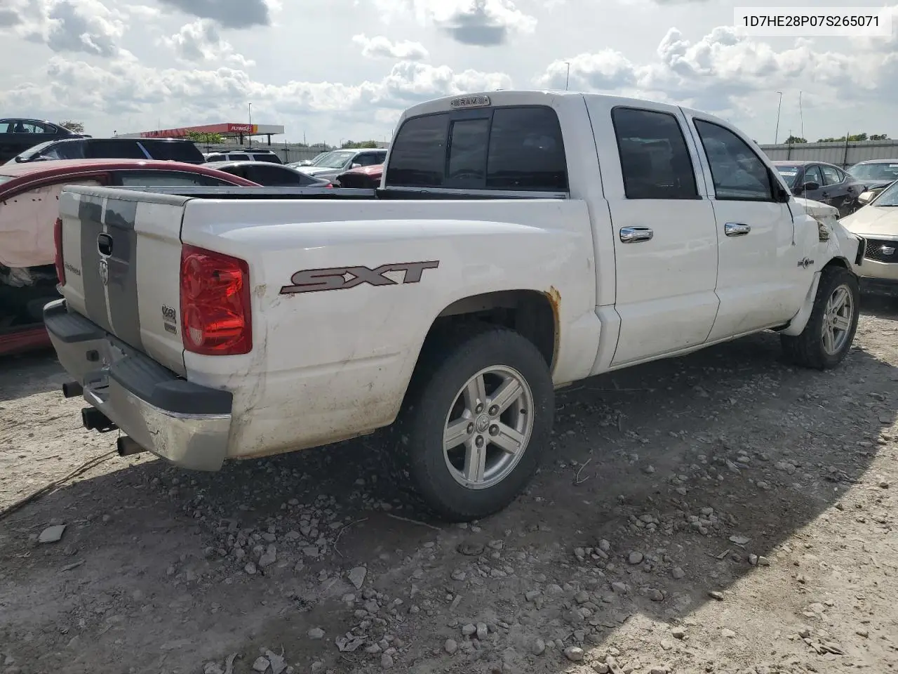 2007 Dodge Dakota Quad VIN: 1D7HE28P07S265071 Lot: 60628275