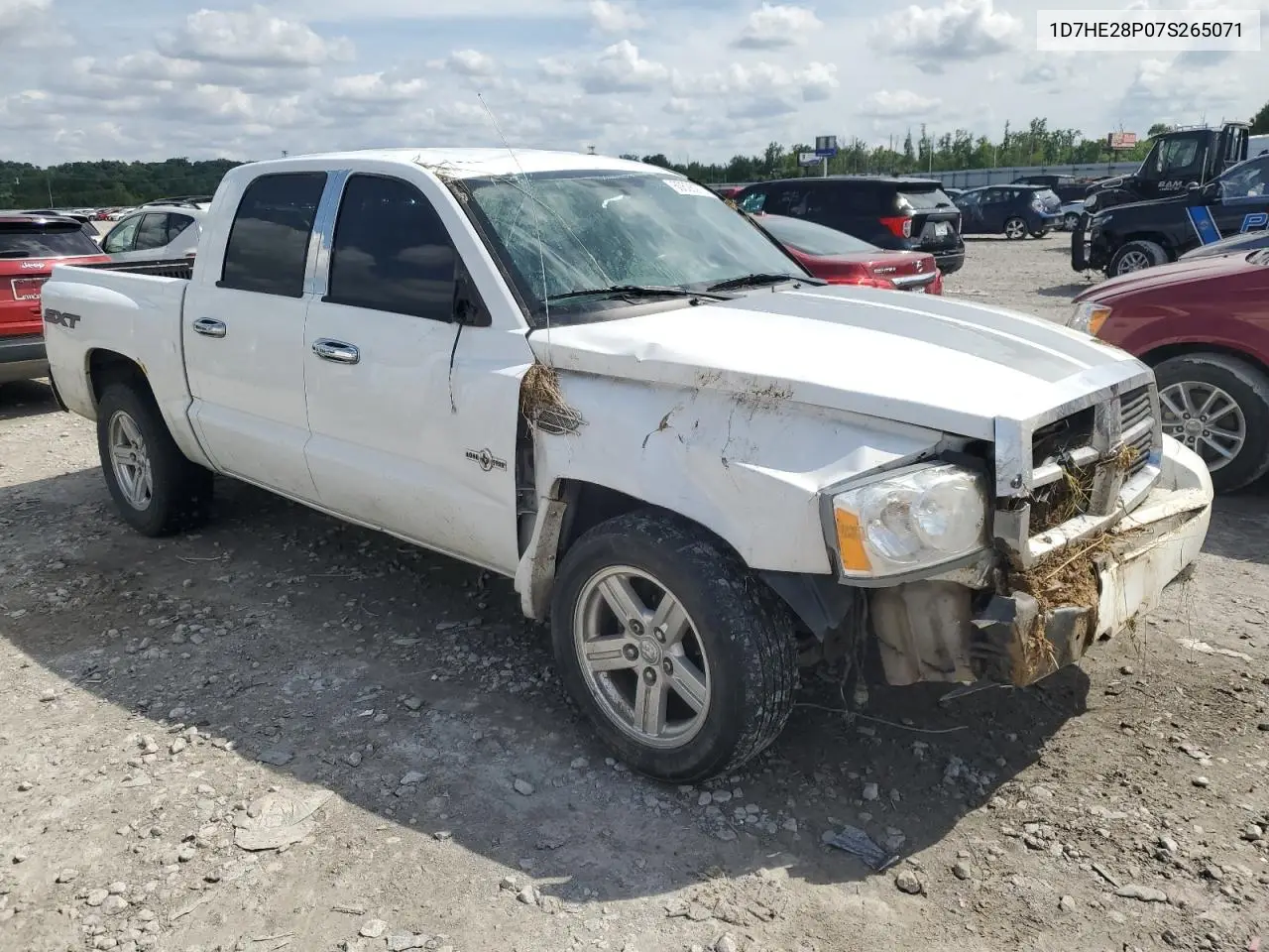 2007 Dodge Dakota Quad VIN: 1D7HE28P07S265071 Lot: 60628275