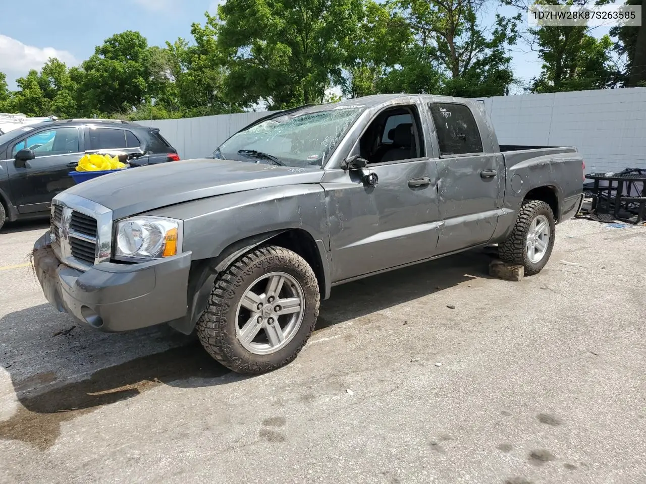 2007 Dodge Dakota Quad VIN: 1D7HW28K87S263585 Lot: 60899585