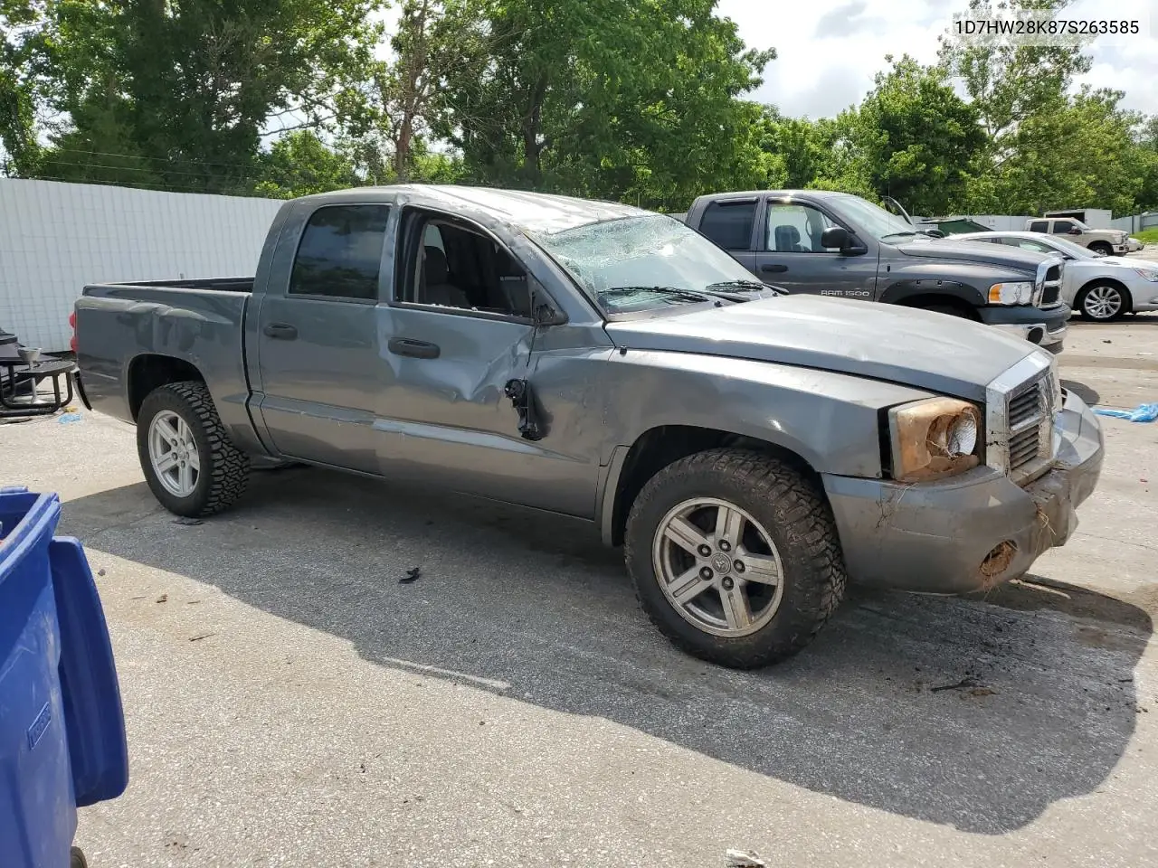 2007 Dodge Dakota Quad VIN: 1D7HW28K87S263585 Lot: 60899585