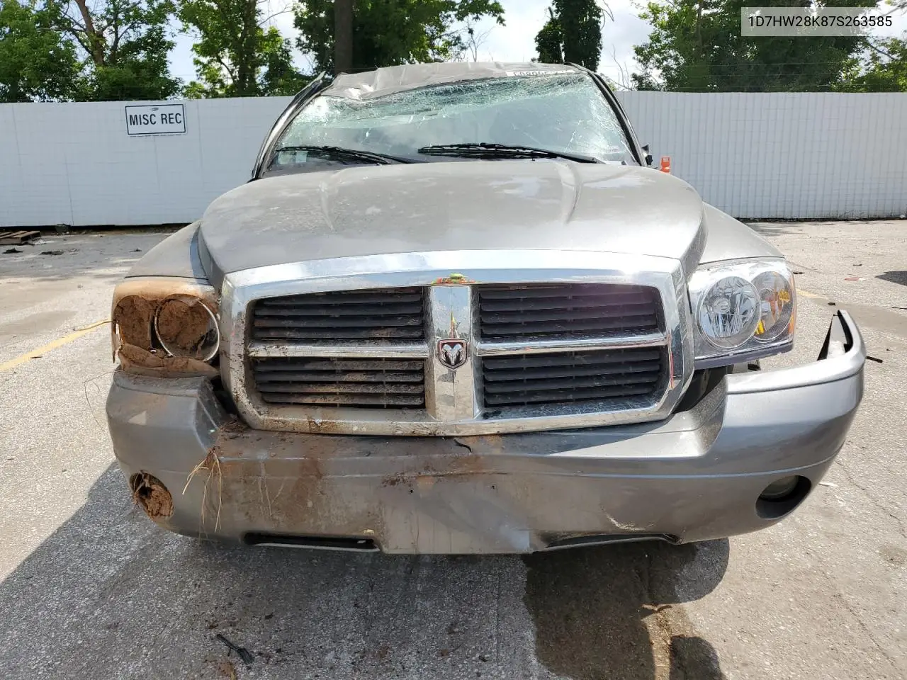 2007 Dodge Dakota Quad VIN: 1D7HW28K87S263585 Lot: 60899585