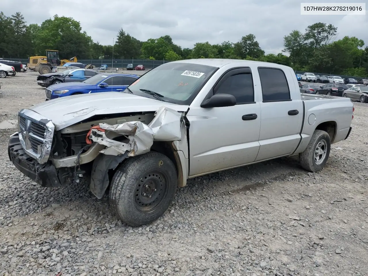 2007 Dodge Dakota Quad VIN: 1D7HW28K27S219016 Lot: 60975835