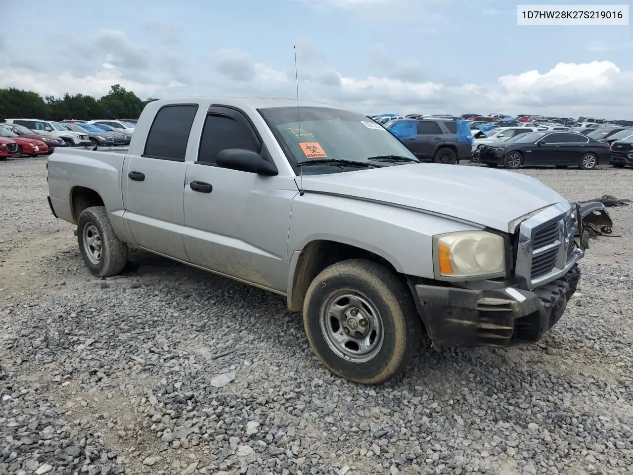 2007 Dodge Dakota Quad VIN: 1D7HW28K27S219016 Lot: 60975835