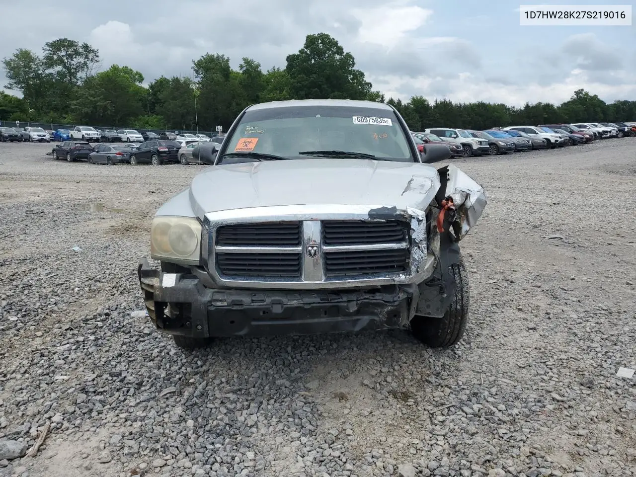 2007 Dodge Dakota Quad VIN: 1D7HW28K27S219016 Lot: 60975835