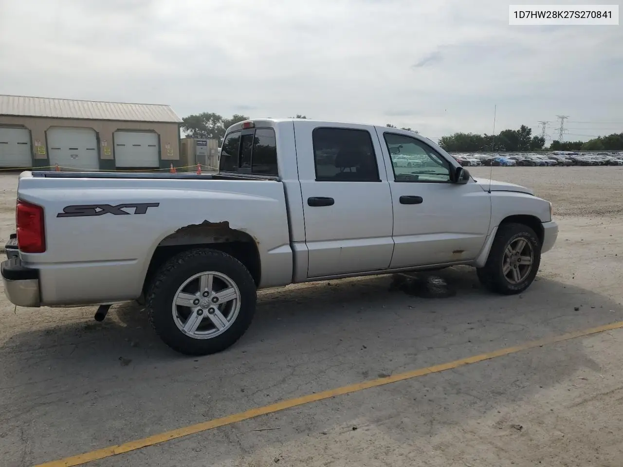 2007 Dodge Dakota Quad VIN: 1D7HW28K27S270841 Lot: 64657325