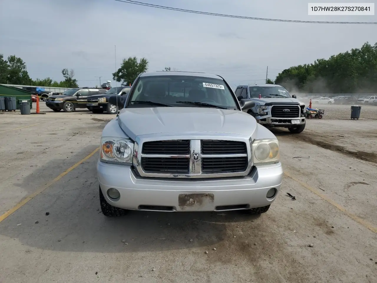 2007 Dodge Dakota Quad VIN: 1D7HW28K27S270841 Lot: 64657325