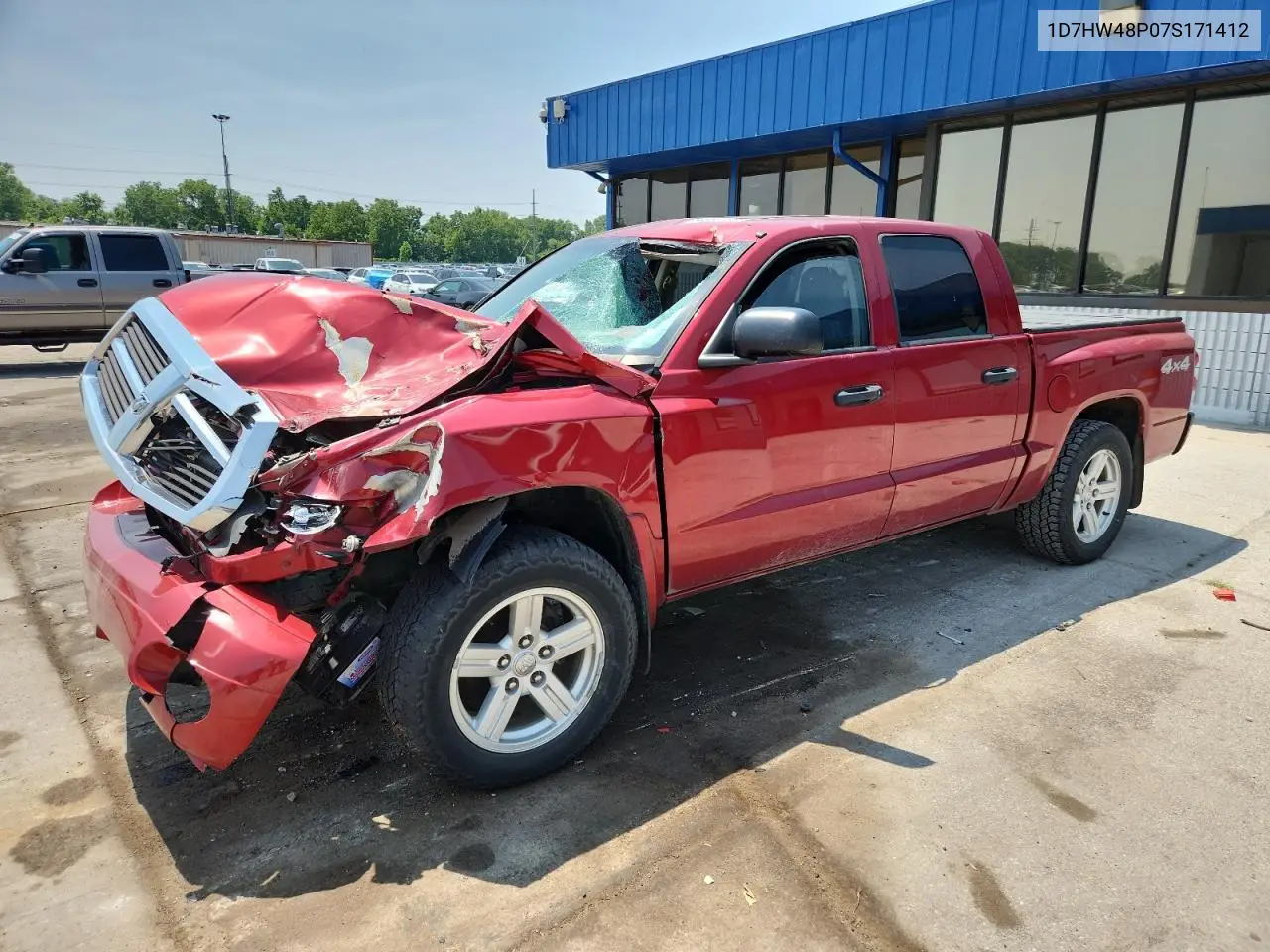 2007 Dodge Dakota Quad Slt VIN: 1D7HW48P07S171412 Lot: 64660735