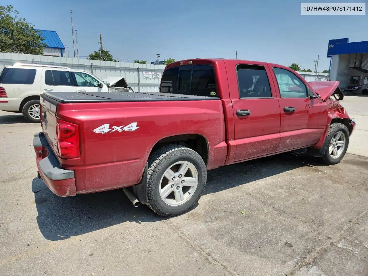 2007 Dodge Dakota Quad Slt VIN: 1D7HW48P07S171412 Lot: 64660735