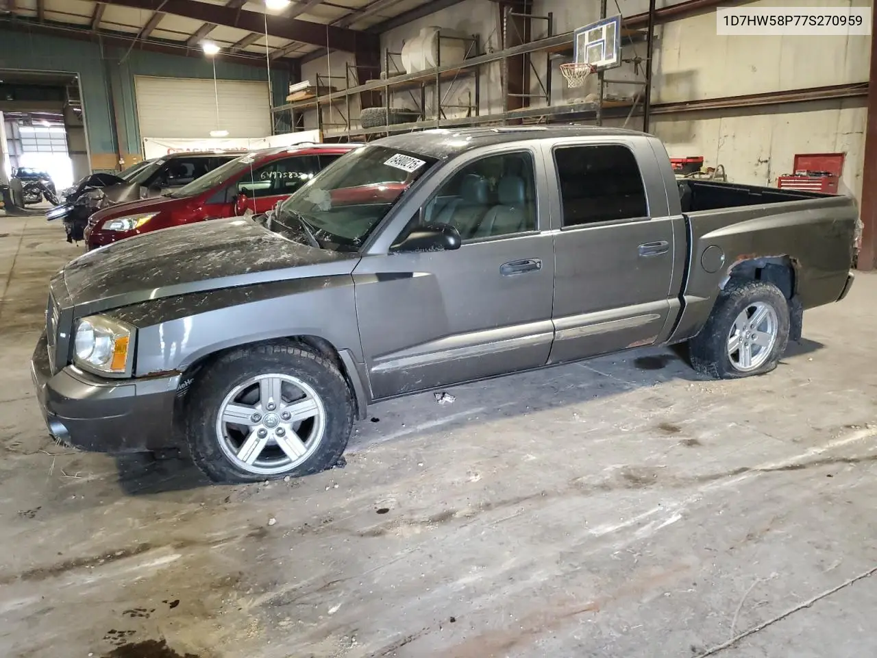 2007 Dodge Dakota Quad Laramie VIN: 1D7HW58P77S270959 Lot: 64900215
