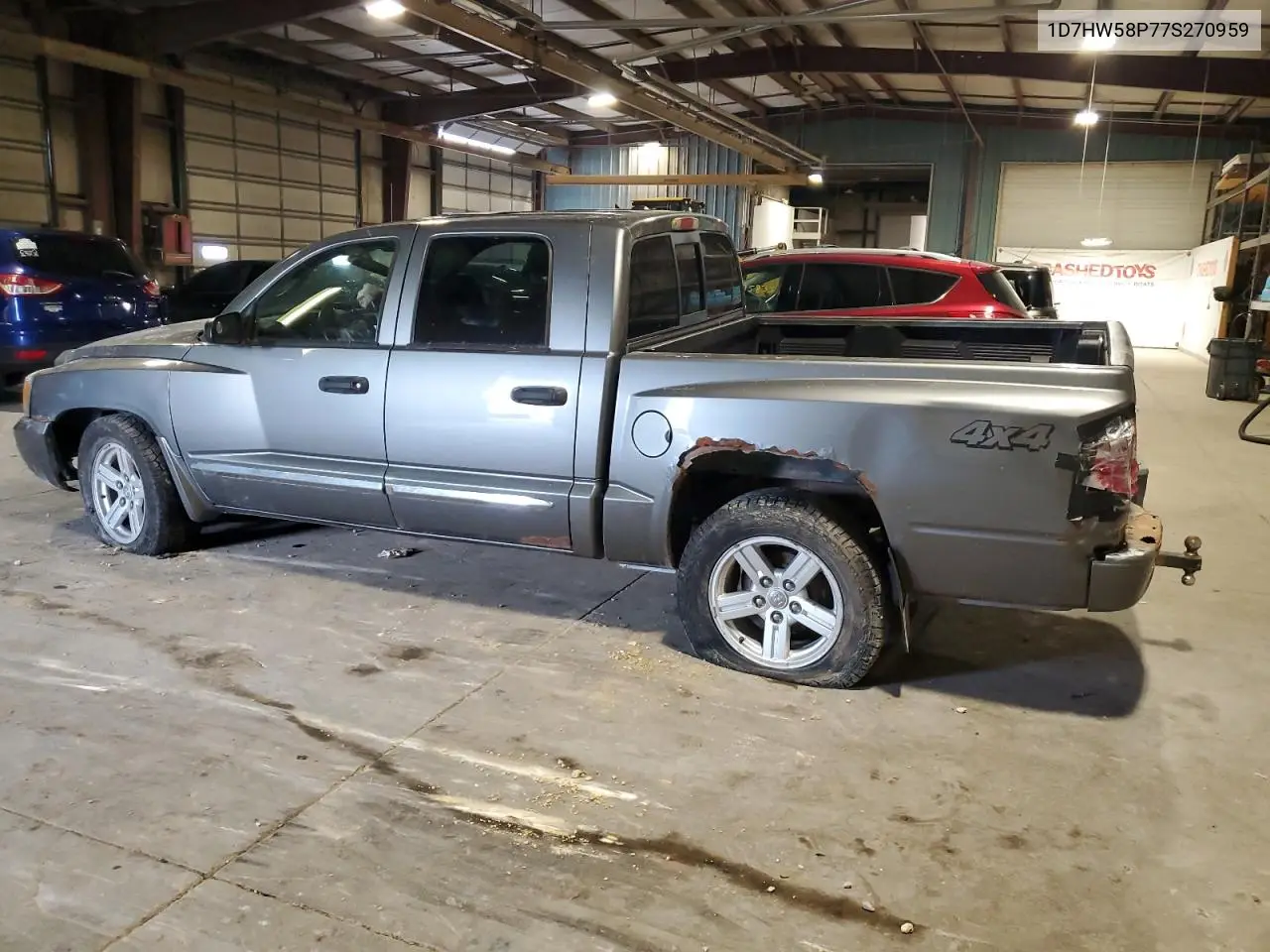 2007 Dodge Dakota Quad Laramie VIN: 1D7HW58P77S270959 Lot: 64900215