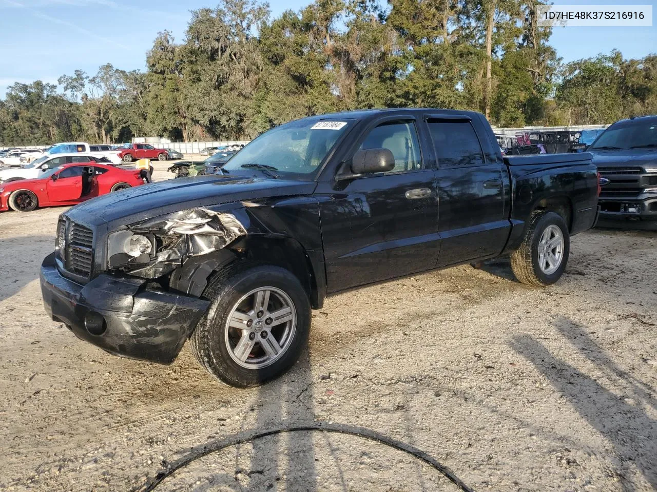 2007 Dodge Dakota Quad Slt VIN: 1D7HE48K37S216916 Lot: 87187984