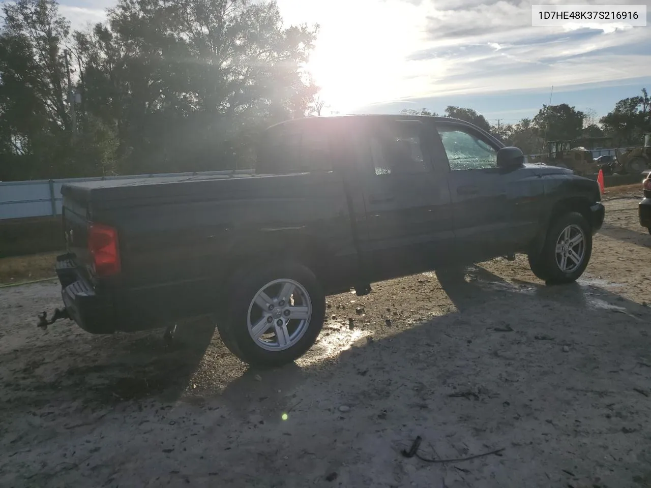 2007 Dodge Dakota Quad Slt VIN: 1D7HE48K37S216916 Lot: 87187984