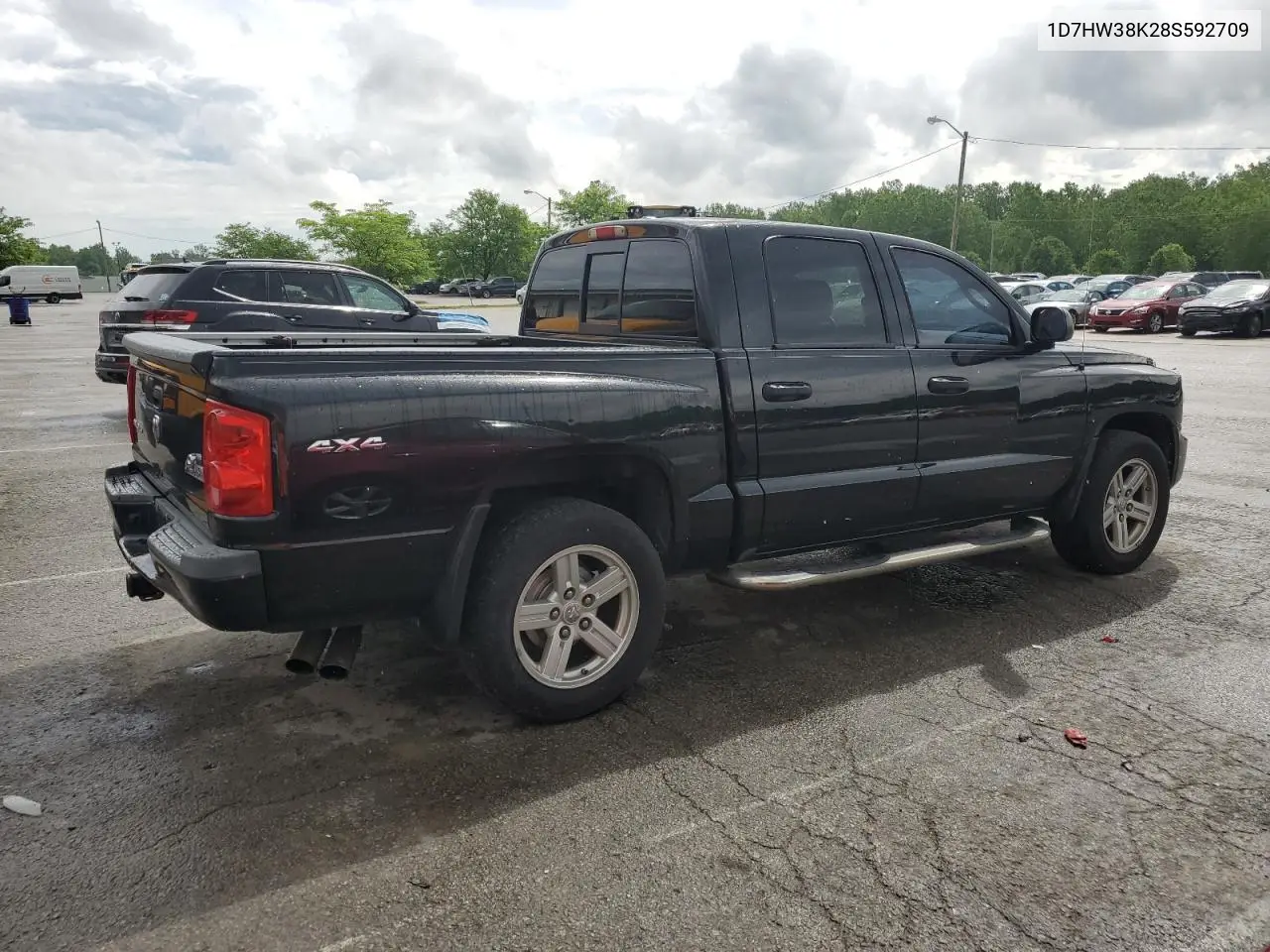 2008 Dodge Dakota Sxt VIN: 1D7HW38K28S592709 Lot: 55326725