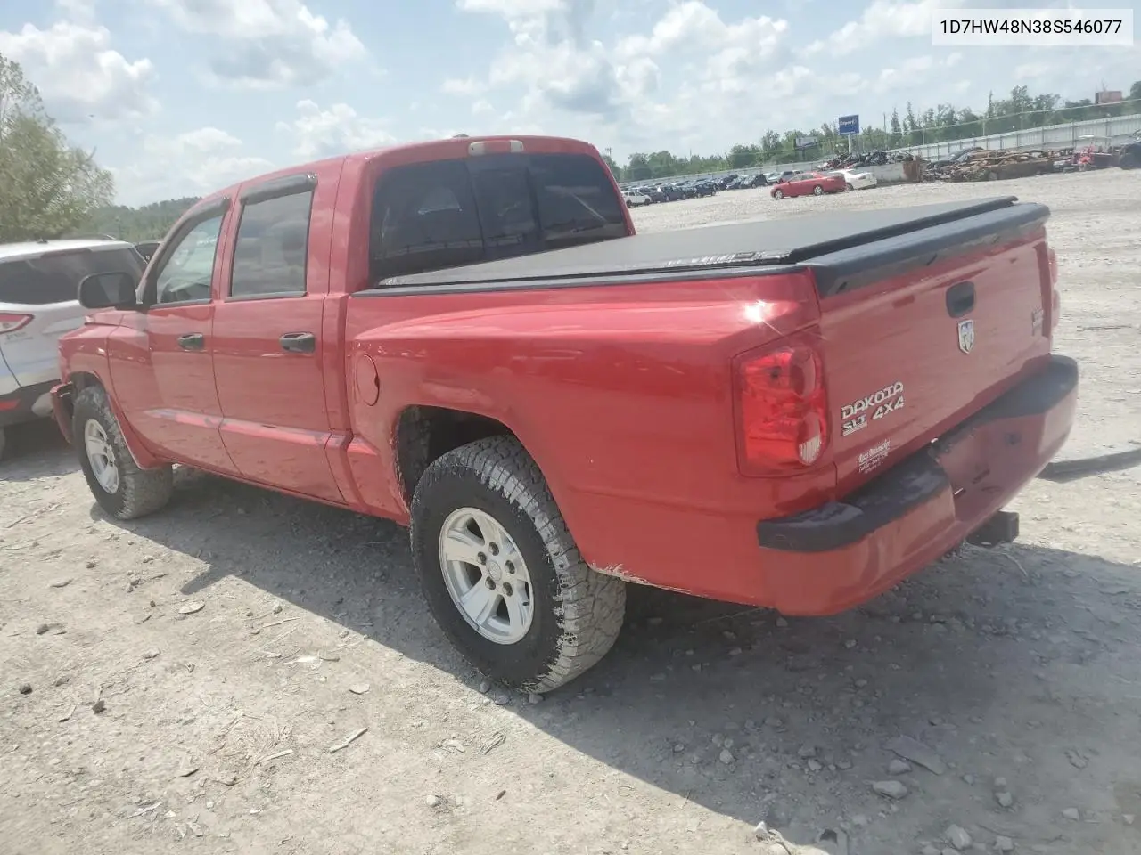 2008 Dodge Dakota Quad Slt VIN: 1D7HW48N38S546077 Lot: 56600265