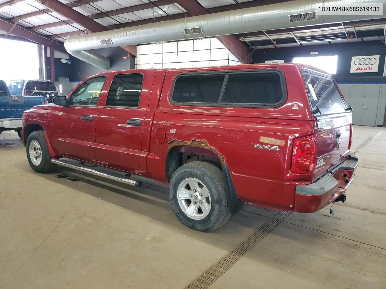 2008 Dodge Dakota Quad Slt VIN: 1D7HW48K68S619433 Lot: 57327015