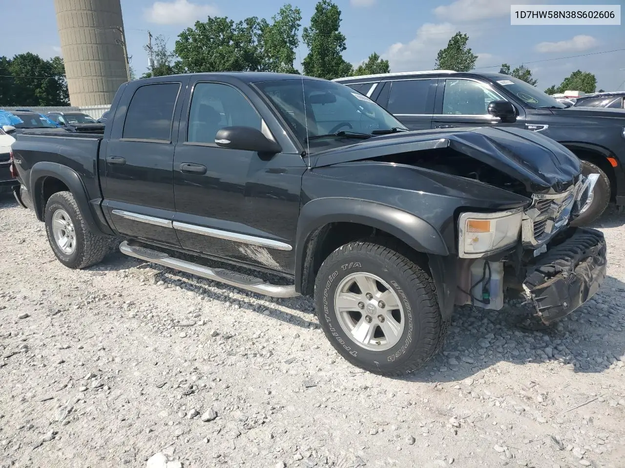 2008 Dodge Dakota Quad Laramie VIN: 1D7HW58N38S602606 Lot: 60968645