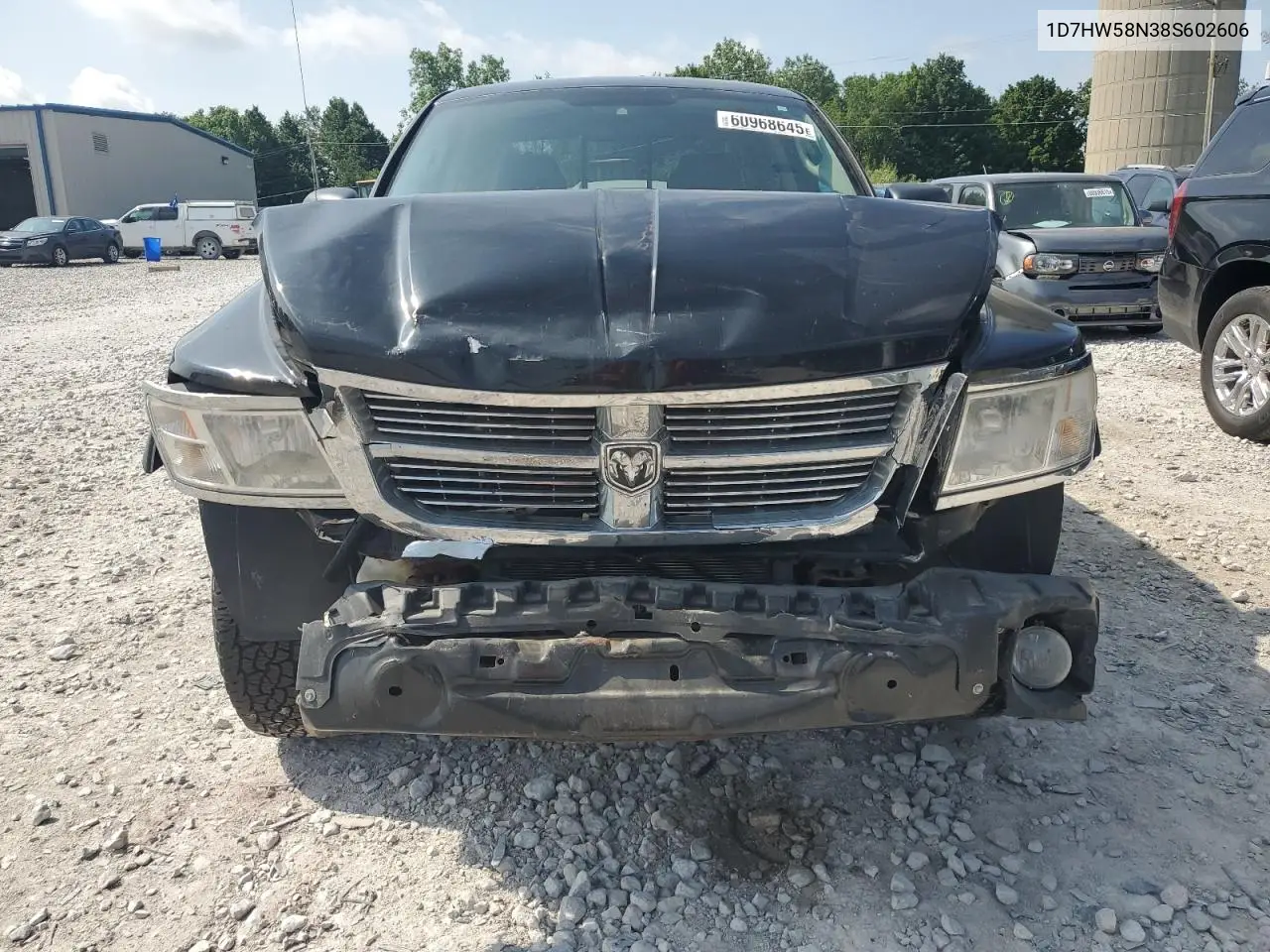 2008 Dodge Dakota Quad Laramie VIN: 1D7HW58N38S602606 Lot: 60968645