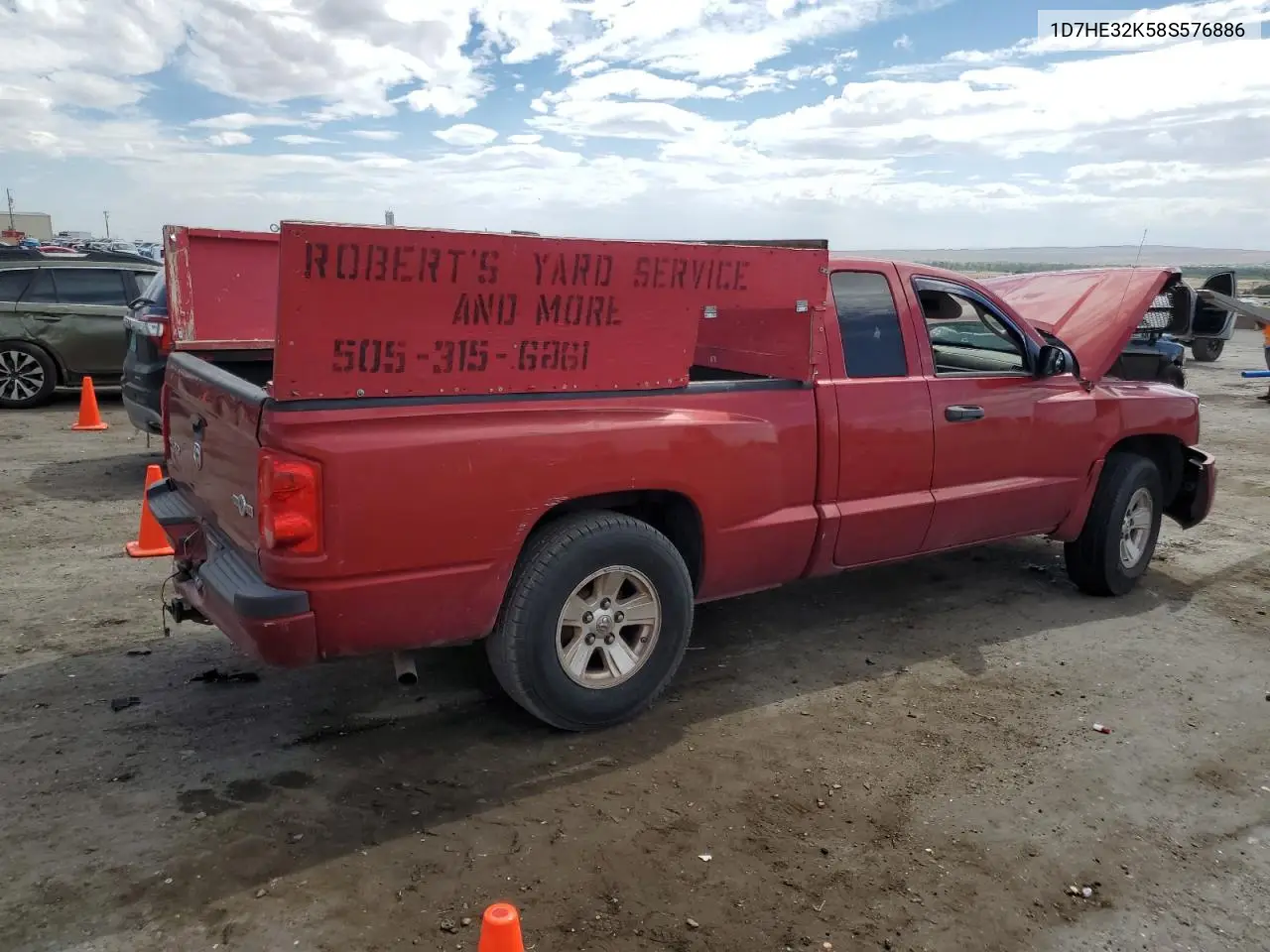 2008 Dodge Dakota Sxt VIN: 1D7HE32K58S576886 Lot: 61812785