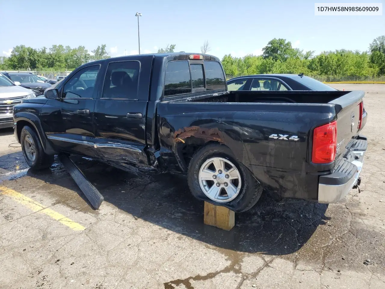 2008 Dodge Dakota Quad Laramie VIN: 1D7HW58N98S609009 Lot: 63204865