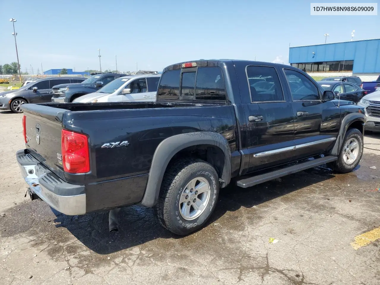 2008 Dodge Dakota Quad Laramie VIN: 1D7HW58N98S609009 Lot: 63204865