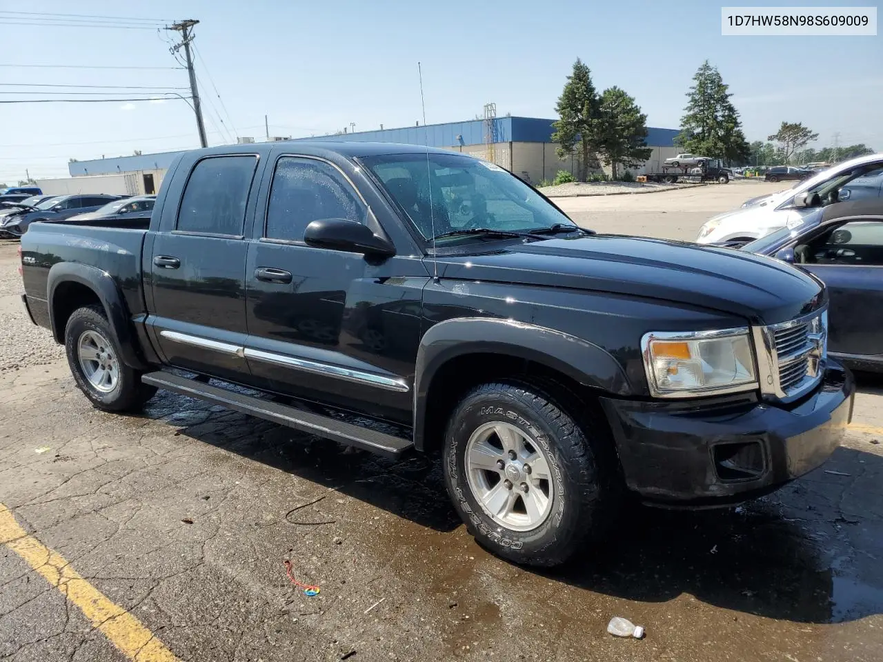 2008 Dodge Dakota Quad Laramie VIN: 1D7HW58N98S609009 Lot: 63204865
