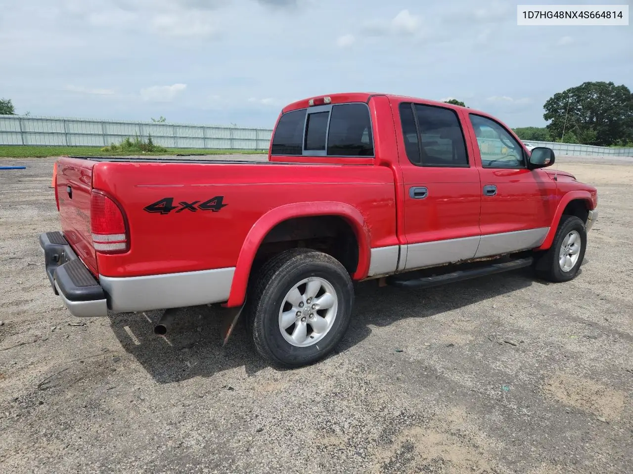 2008 Dodge Dakota Quad Slt VIN: 1D7HG48NX4S664814 Lot: 63567325