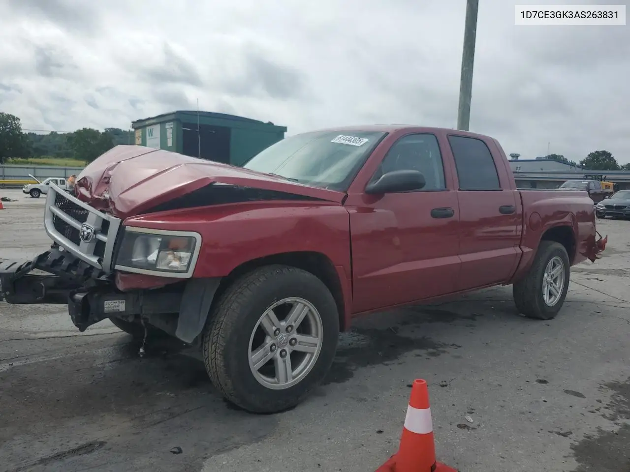 2010 Dodge Dakota Sxt VIN: 1D7CE3GK3AS263831 Lot: 61444305