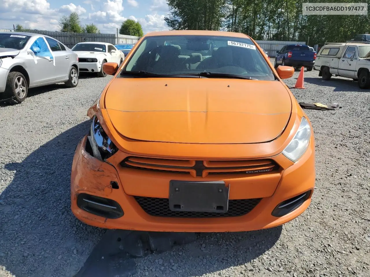 2013 Dodge Dart Sxt VIN: 1C3CDFBA6DD197477 Lot: 56792175