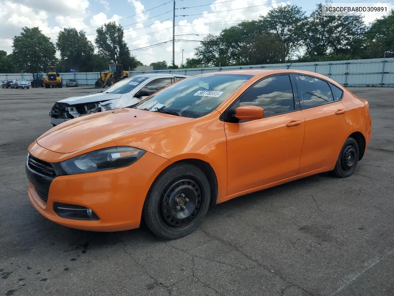 2013 Dodge Dart Sxt VIN: 1C3CDFBA8DD309891 Lot: 58778555