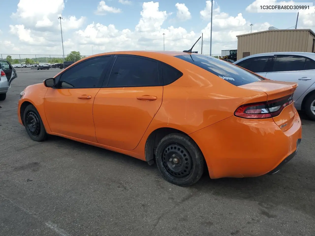 2013 Dodge Dart Sxt VIN: 1C3CDFBA8DD309891 Lot: 58778555