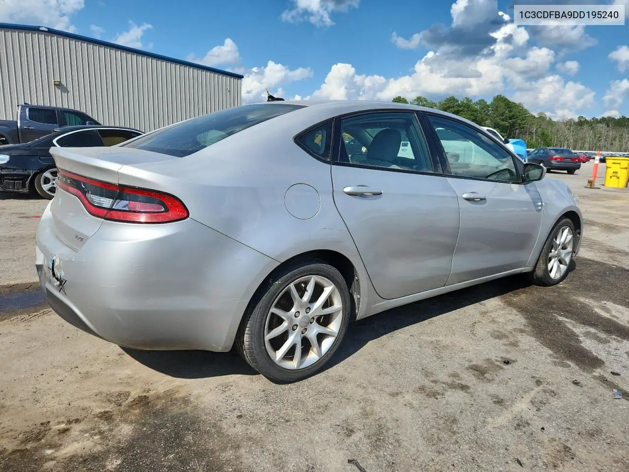 2013 Dodge Dart Sxt VIN: 1C3CDFBA9DD195240 Lot: 60963845