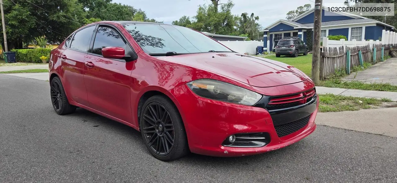 2013 Dodge Dart Sxt VIN: 1C3CDFBH7DD698875 Lot: 62867985