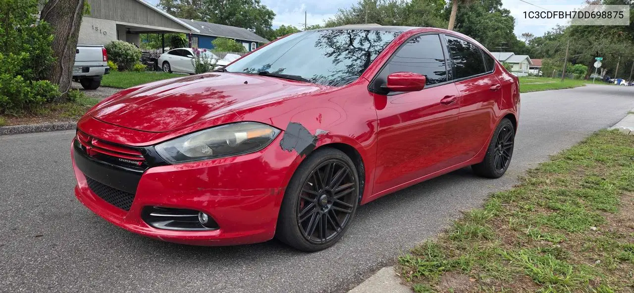 2013 Dodge Dart Sxt VIN: 1C3CDFBH7DD698875 Lot: 62867985