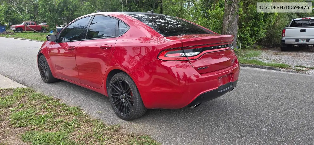 2013 Dodge Dart Sxt VIN: 1C3CDFBH7DD698875 Lot: 62867985