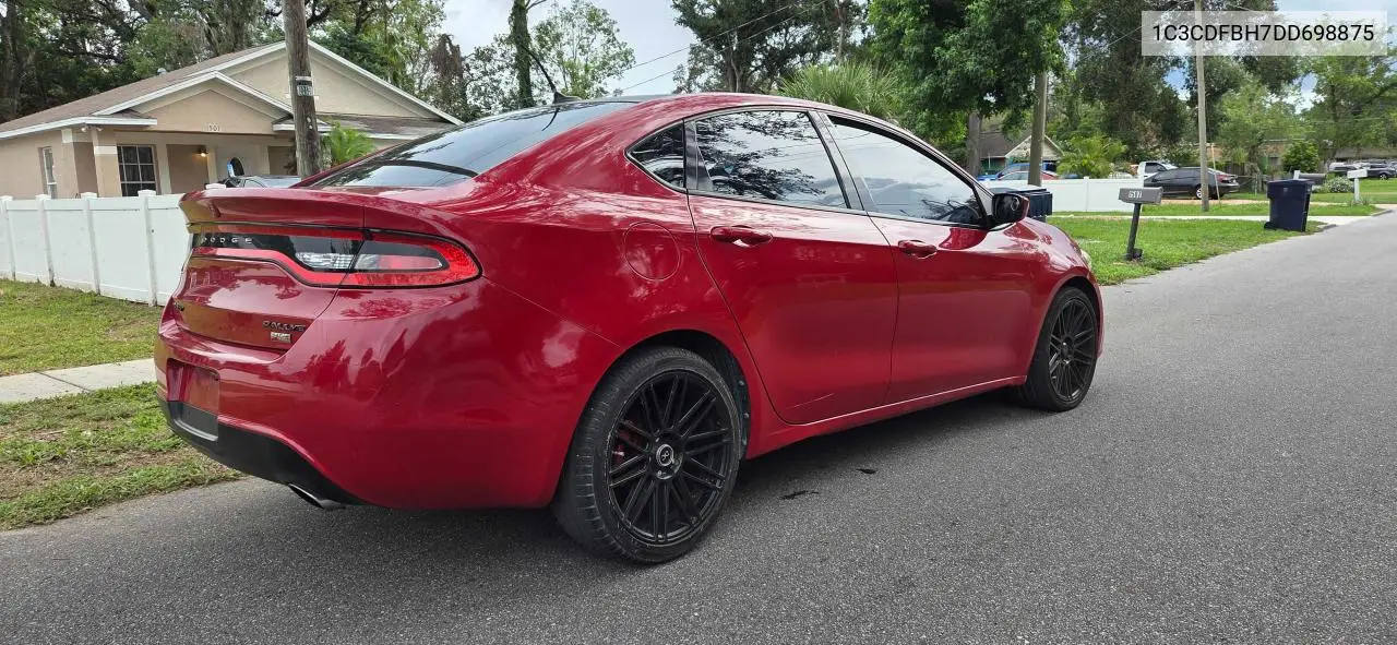 2013 Dodge Dart Sxt VIN: 1C3CDFBH7DD698875 Lot: 62867985