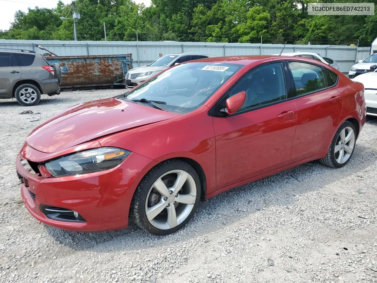 2014 Dodge Dart Gt VIN: 1C3CDFEB6ED742213 Lot: 62150985