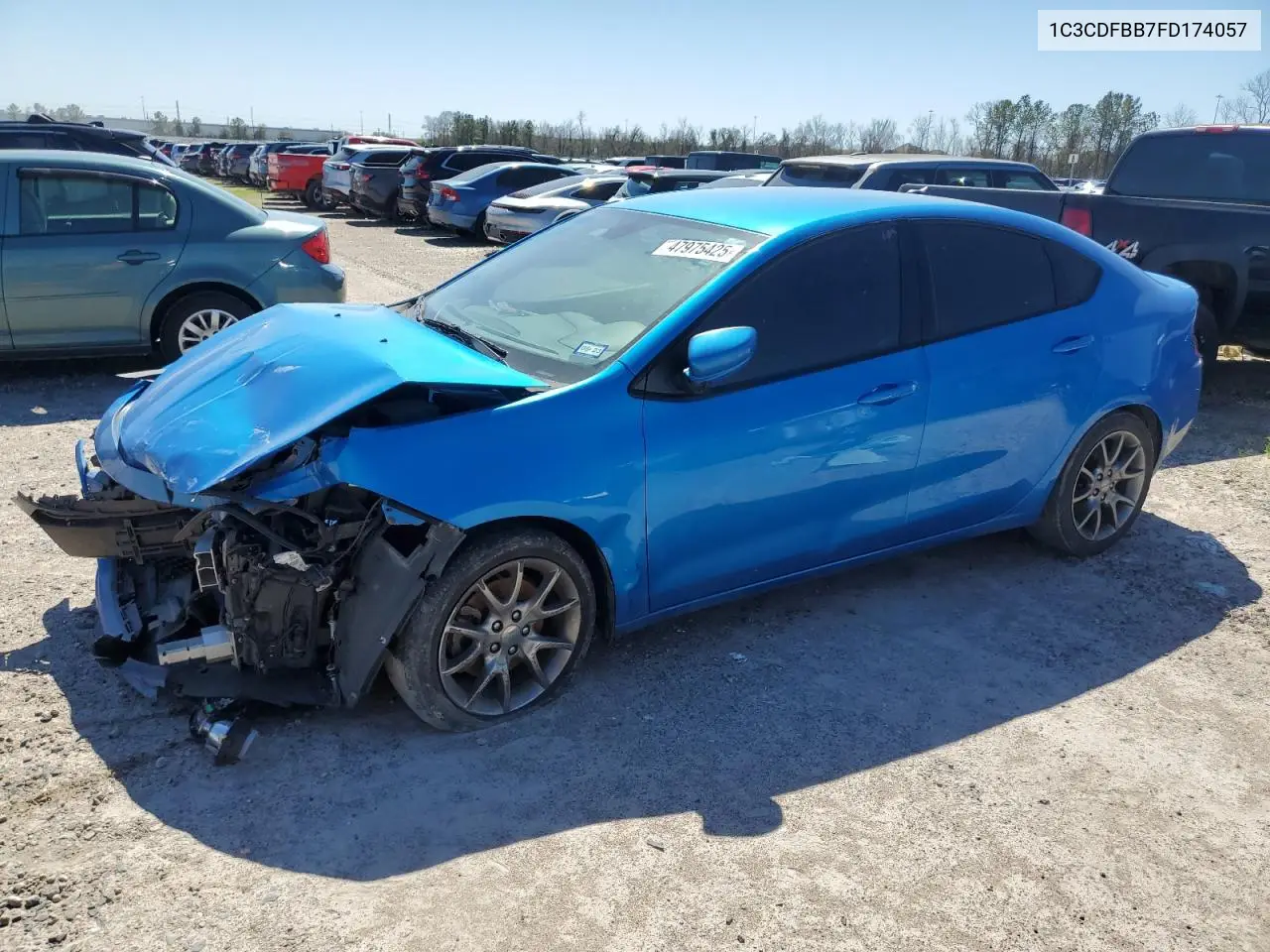 2015 Dodge Dart Sxt VIN: 1C3CDFBB7FD174057 Lot: 47975425