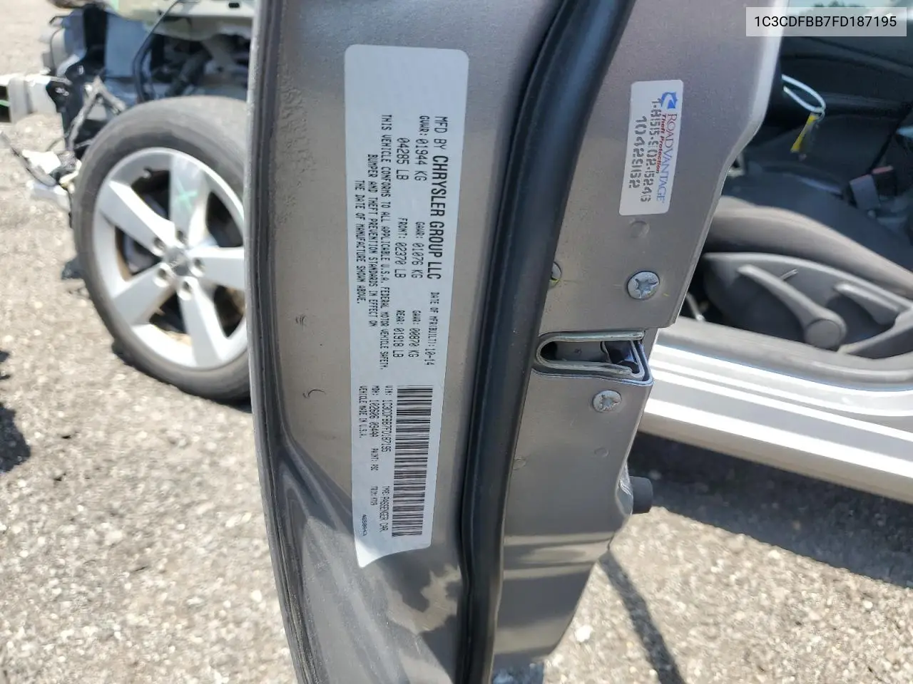 2015 Dodge Dart Sxt VIN: 1C3CDFBB7FD187195 Lot: 62143815