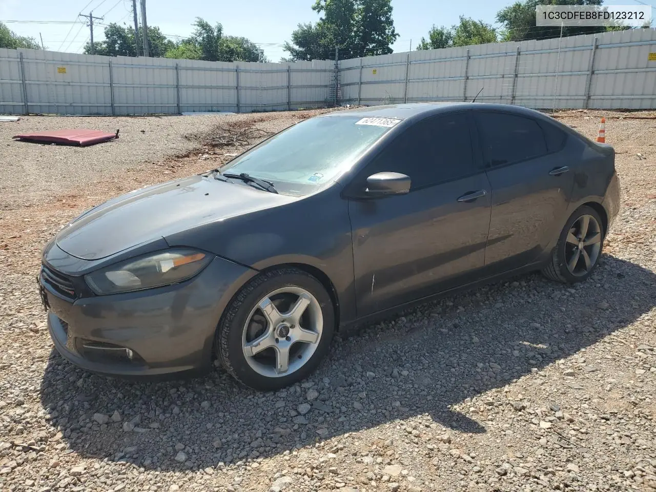 2015 Dodge Dart Gt VIN: 1C3CDFEB8FD123212 Lot: 62471365