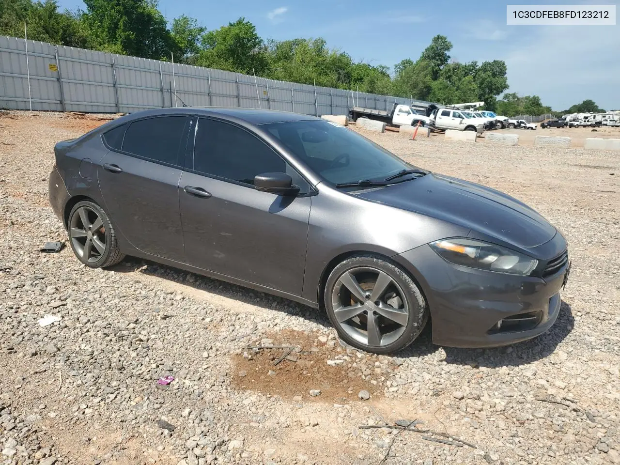 2015 Dodge Dart Gt VIN: 1C3CDFEB8FD123212 Lot: 62471365