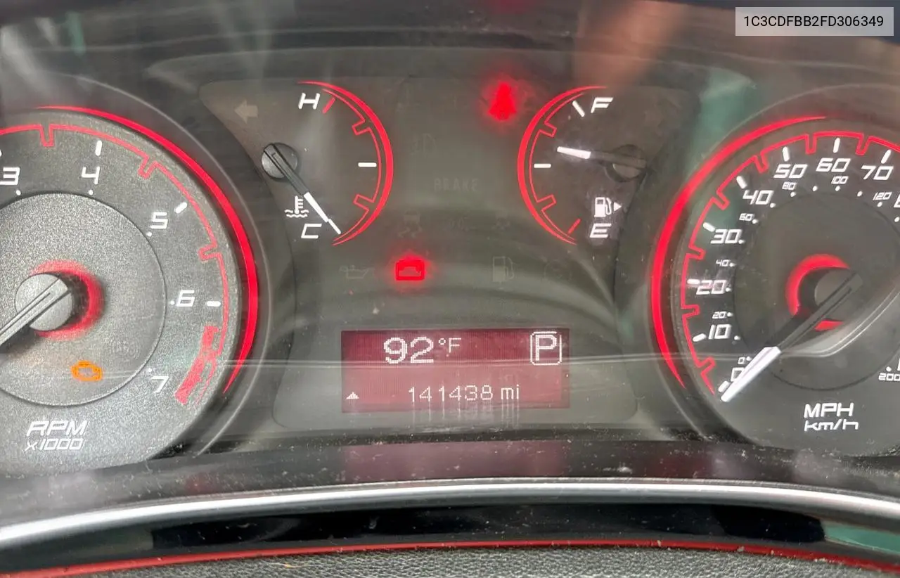 2015 Dodge Dart Sxt VIN: 1C3CDFBB2FD306349 Lot: 62744835