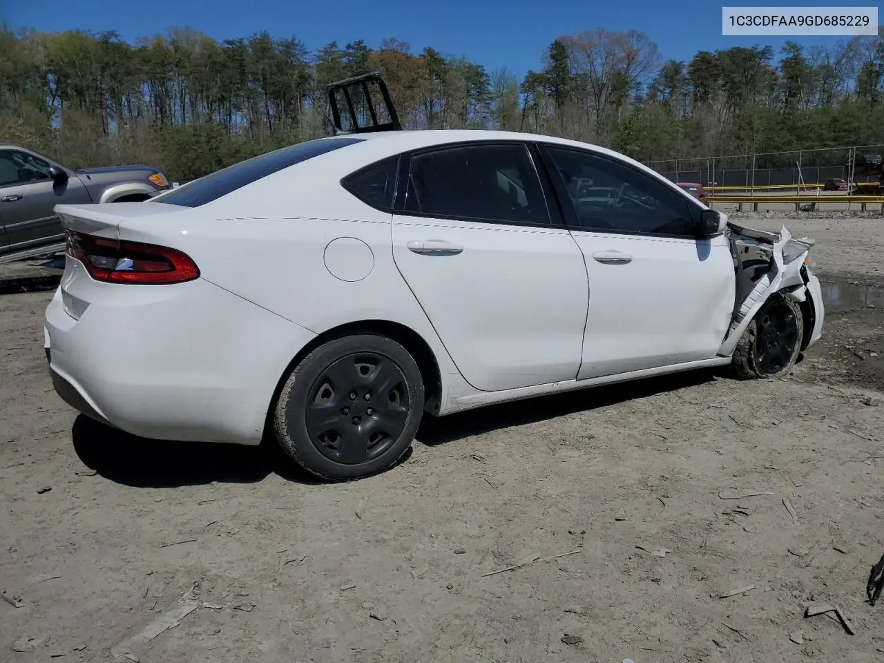 2016 Dodge Dart Se VIN: 1C3CDFAA9GD685229 Lot: 52041345