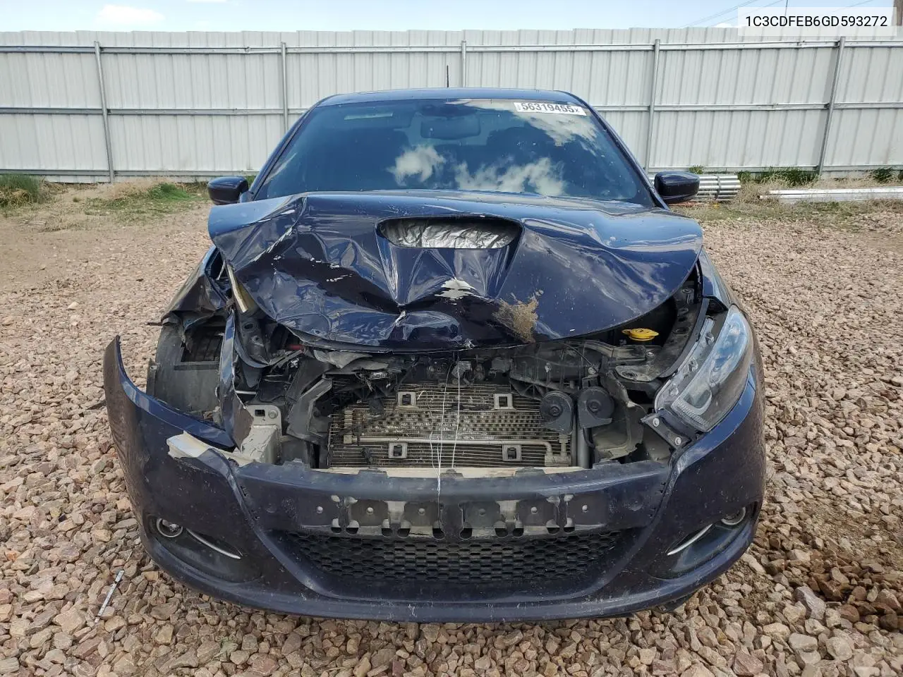 2016 Dodge Dart Gt VIN: 1C3CDFEB6GD593272 Lot: 56319455